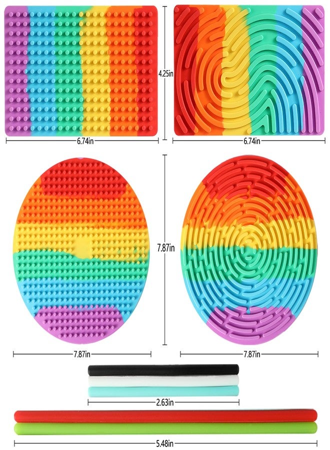 Fpxnb 2 Pack Sensory Fidget Toy, Silicone Sensory Activity Board for Calming, Stress, Anxiety, ADHD & Autism for Kids 3+ & Adults - Image 2